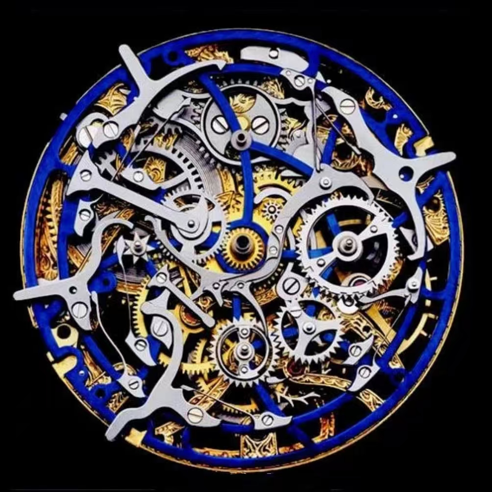 Precision skeleton mechanical watch movement, high-quality craftsmanship, reliable timekeeping assurance
