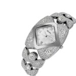 Silver-Tone with White Mother-of-Pearl Dial(BH-3)