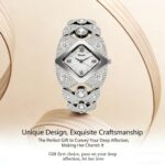 Elegant Mother-of-Pearl Dial Diamond Bracelet Watch for Ladies